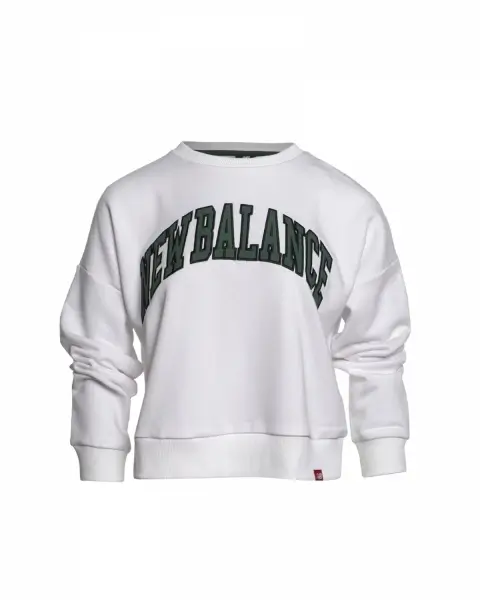 New Balance Lifestyle Beyaz Kadın Sweatshirt  - WNC3206-WT