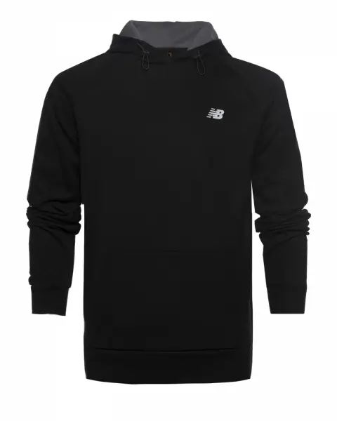 New Balance Lifestyle Siyah Unisex Kapüşonlu Sweatshirt - MNH3224-BK