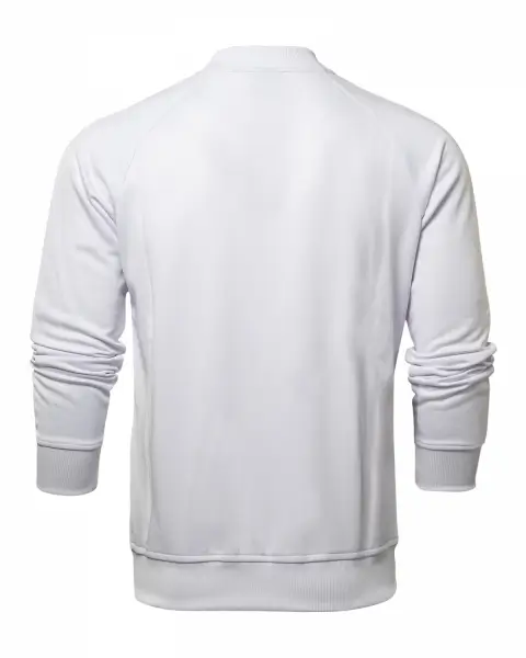 New Balance TS Performans Beyaz Erkek Fermuarlı Sweatshirt TSJ2211-WT