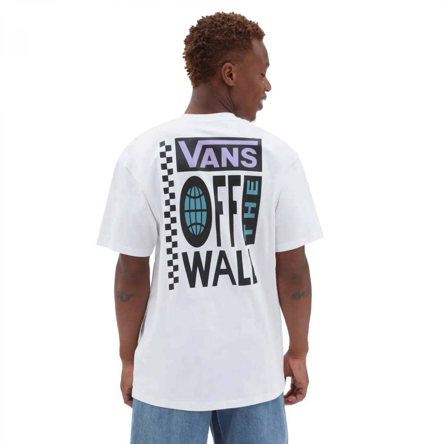 Vans Global Stack-B Beyaz Erkek Tişört VN00055HWHT1