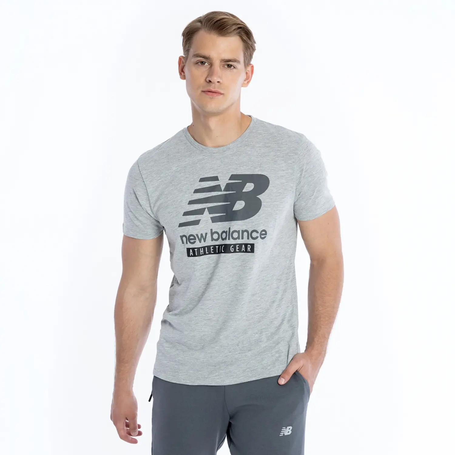 New Balance Lifestyle Gri Erkek Tişört MNT1205-GRY