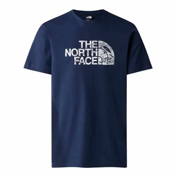 The North Face Woodcut Dome Lacivert Erkek Tişört NF0A87NX8K21