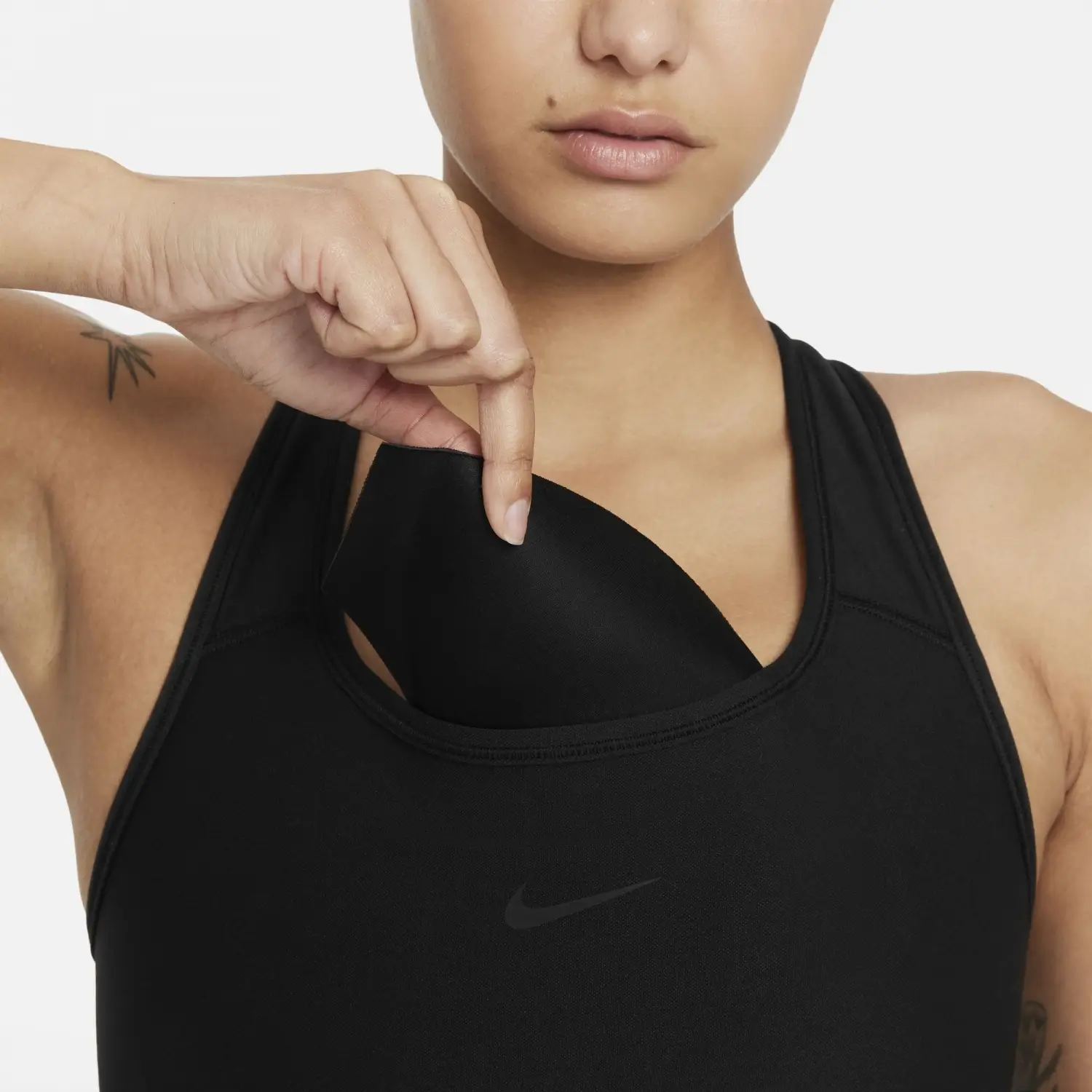 Nike Dri-Fit Swoosh Seamless Siyah Kadın Bra - DD3540-010