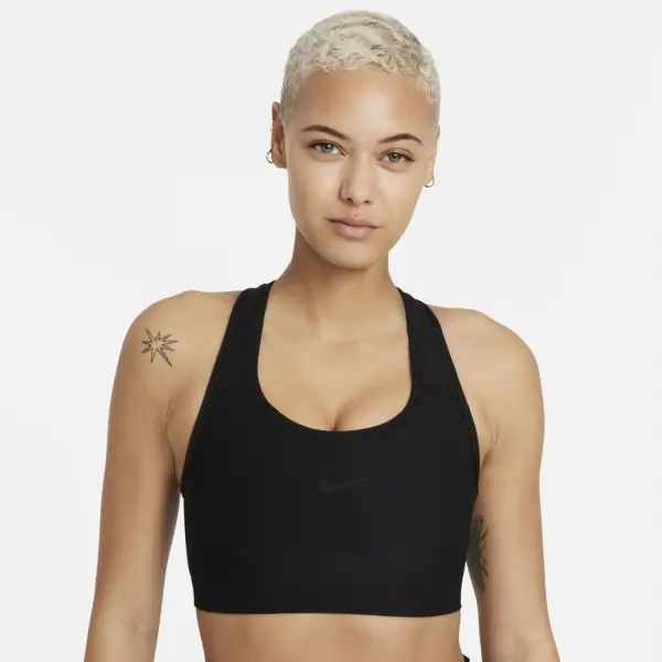 Nike Dri-Fit Swoosh Seamless Bej Kadın Bra - DD3540-121