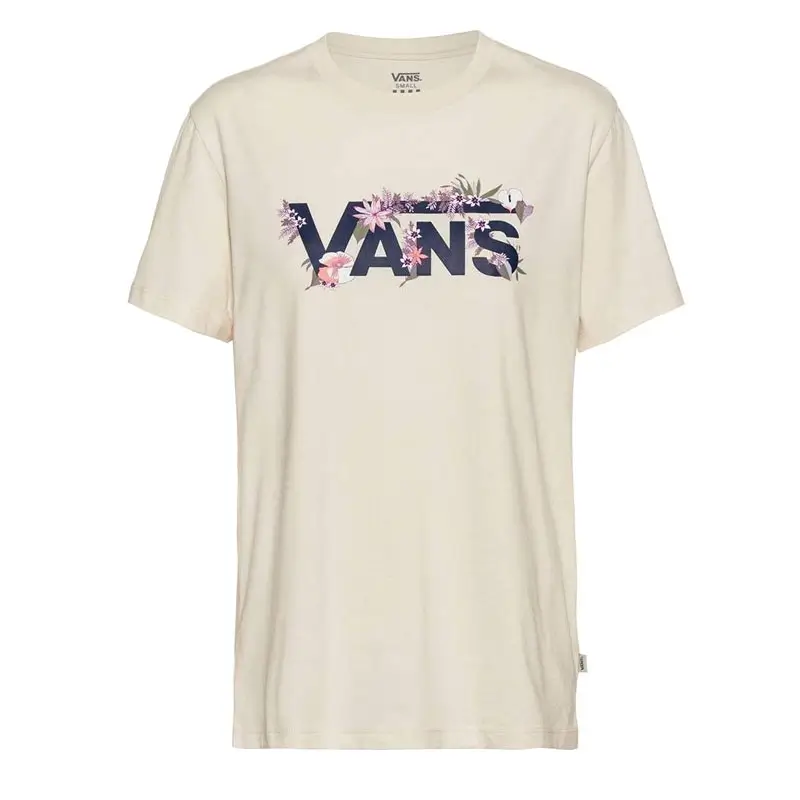 VANS Drop V Floral Bf Beyaz Kadın Tişört - VN0A5HNN3KS1