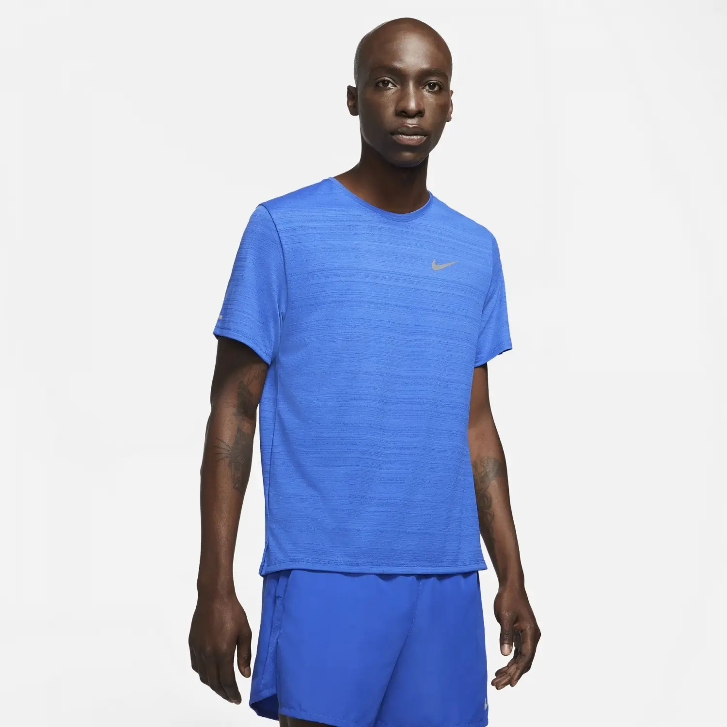 Nike Dri-FIT Miler Running Mavi Erkek Tişört  -CU5992-480